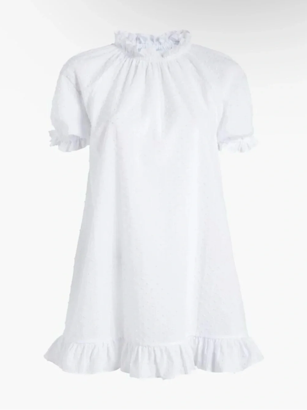 Hill House The Katherine Nap Dress In Sheer White Swiss Dot Size XS - Picture 11 of 13